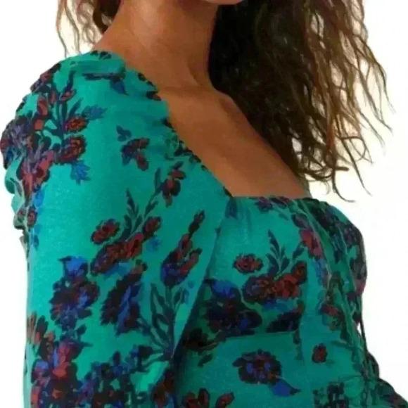 Free People Hilary Printed Top NWT Size L MSRP $98 - Picture 3 of 8